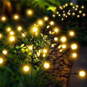 Solar Garden Lights, 40 LED Firefly Garden Lights Solar Outdoor, Solar Lights